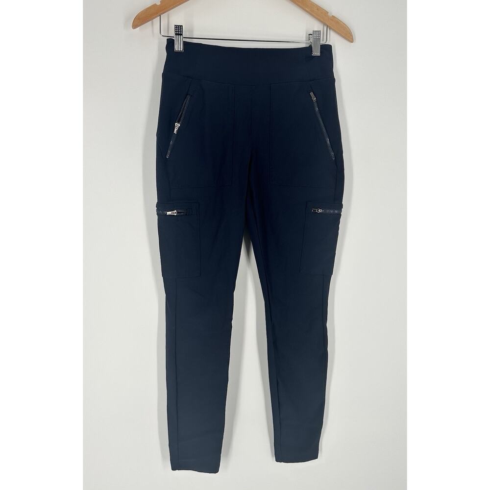 Athleta Headlands Hybrid Cargo Women’s 6 Navy Pull On Stretch Pants Hiking Gorp